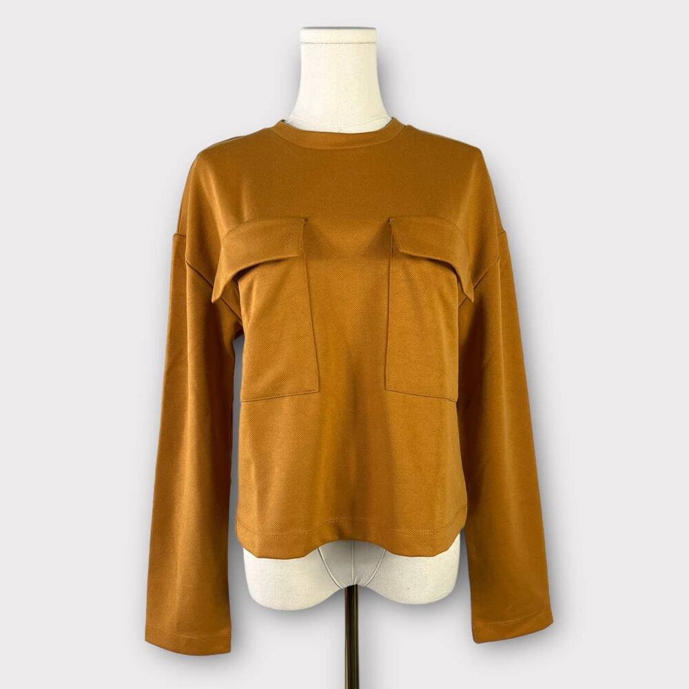 Zara Boxy Oversized Flap Pocket Top Size Small